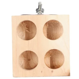 6cm Bird Block Toy Foraging Shredding Wooden Block Chewing Toy For L SG
