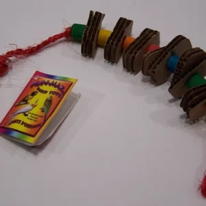 ZooMax Slice Shred Bird Toy Parakeets Cockatiels Small Birds Cardboard Wood Bead