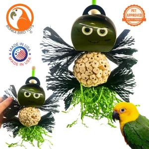 Bonka Bird Toys Spooky Halloween Sola Atta Treat Chew Shred Forage Parrot Cage